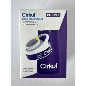Cirkul Chill Sleeve & Comfort-Grip Lid for 22oz Bottle, Purple *New‎ In Box*